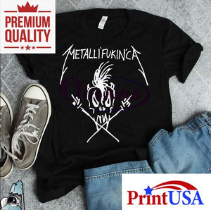 Metallica Metallifukinca Skull Punk Hand Sign Shirt
