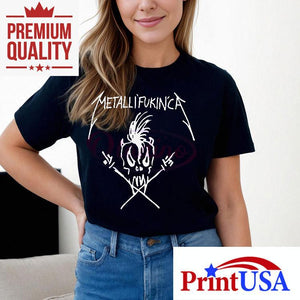 Metallica Metallifukinca Skull Punk Hand Sign Shirt